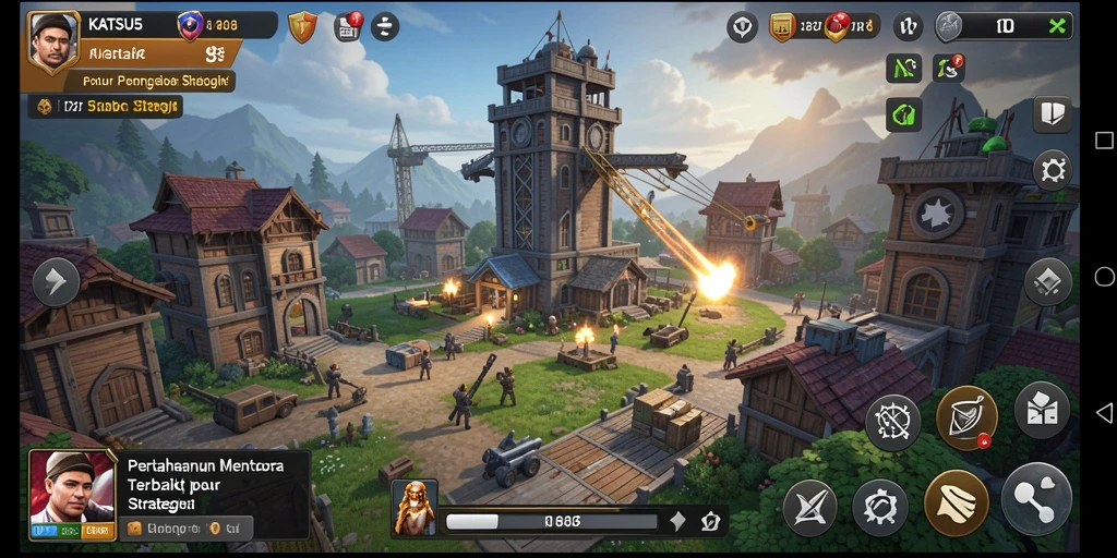 Gameplay seru KATSU5 dalam genre Tower Defense.