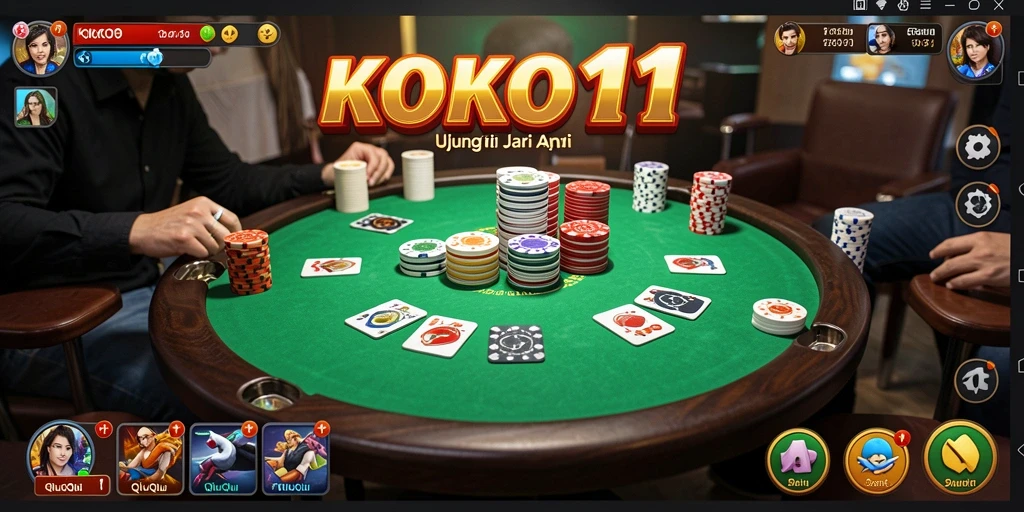 Screenshot gameplay KOKO11 yang menampilkan duel seru di QiuQiu.