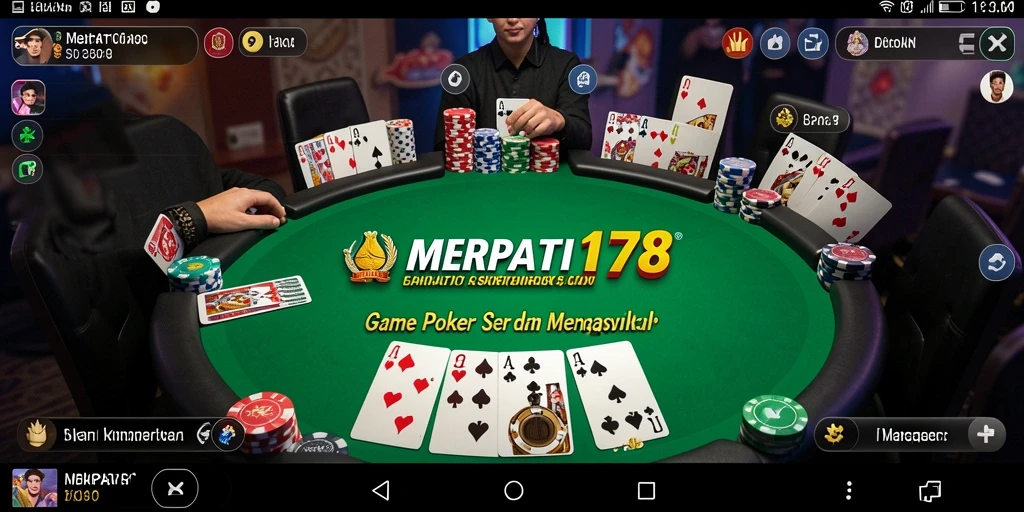 Screenshot MERPATI178 menunjukkan pemain asyik bermain Poker.