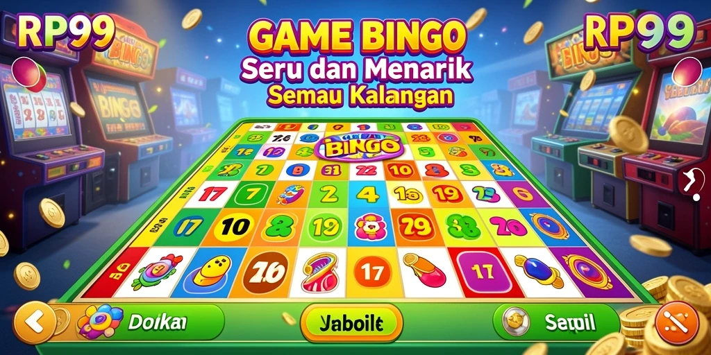 Tampilan game Bingo yang penuh warna dan interaktif.