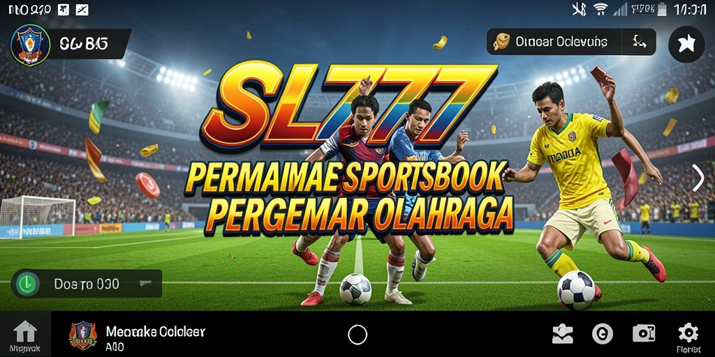 Tampilan utama <strong>SL777</strong> menampilkan antarmuka taruhan olahraga yang dinamis dan informatif.
